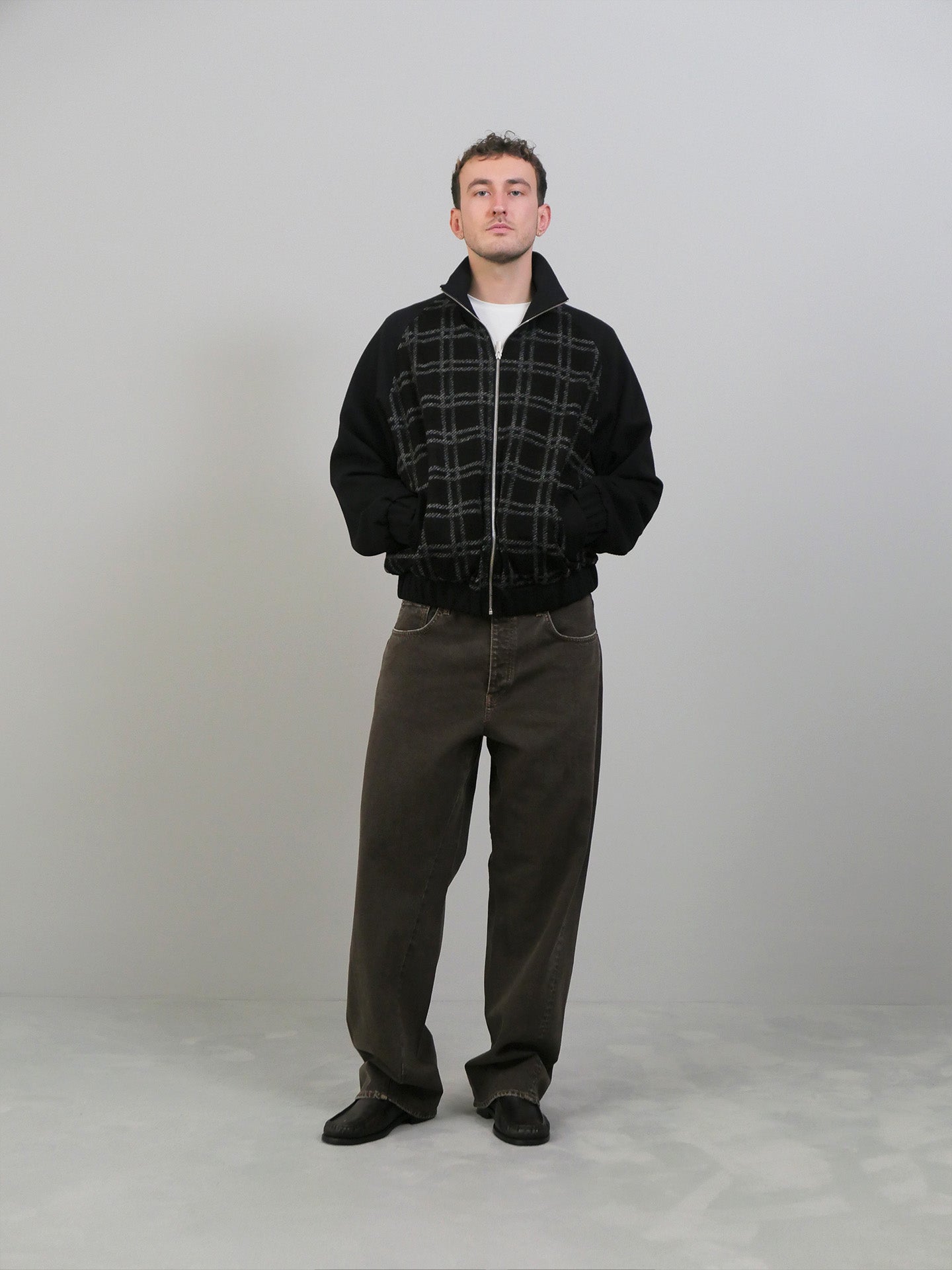 Rag Zip - Black/Brown/Grey Check