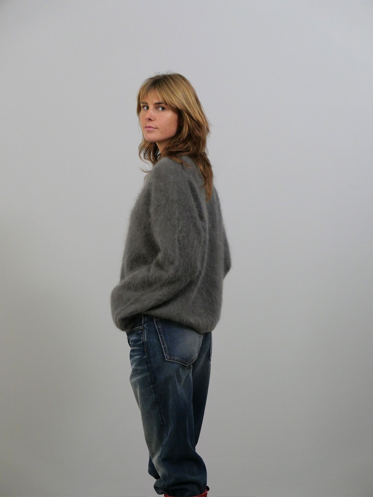 Roma Boyfriend Sweater - Grey