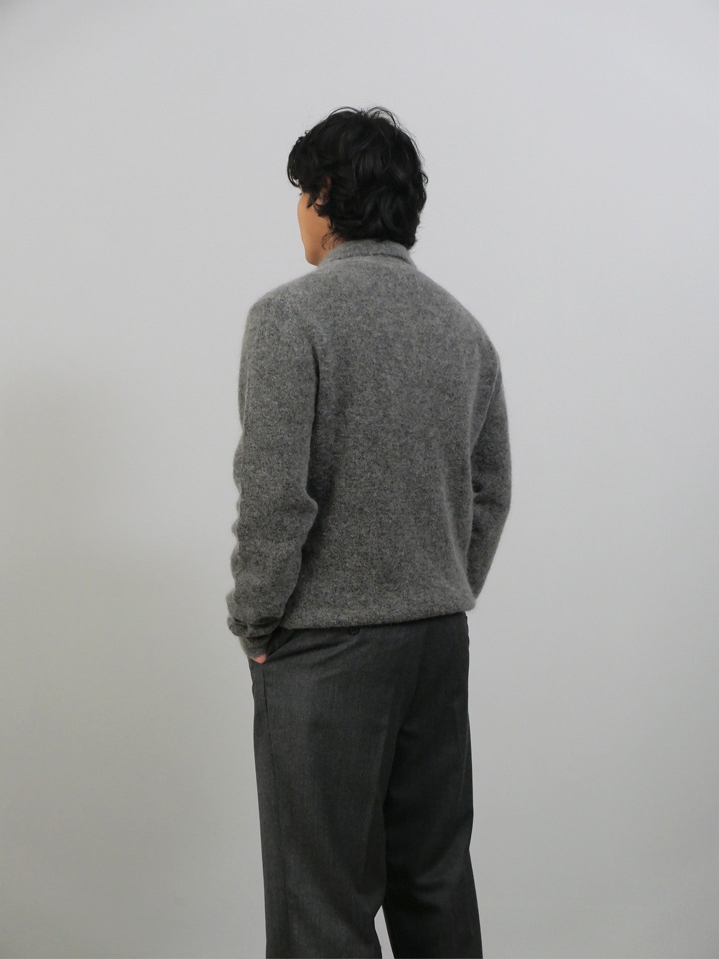 Mohair Polo - Grey Melange