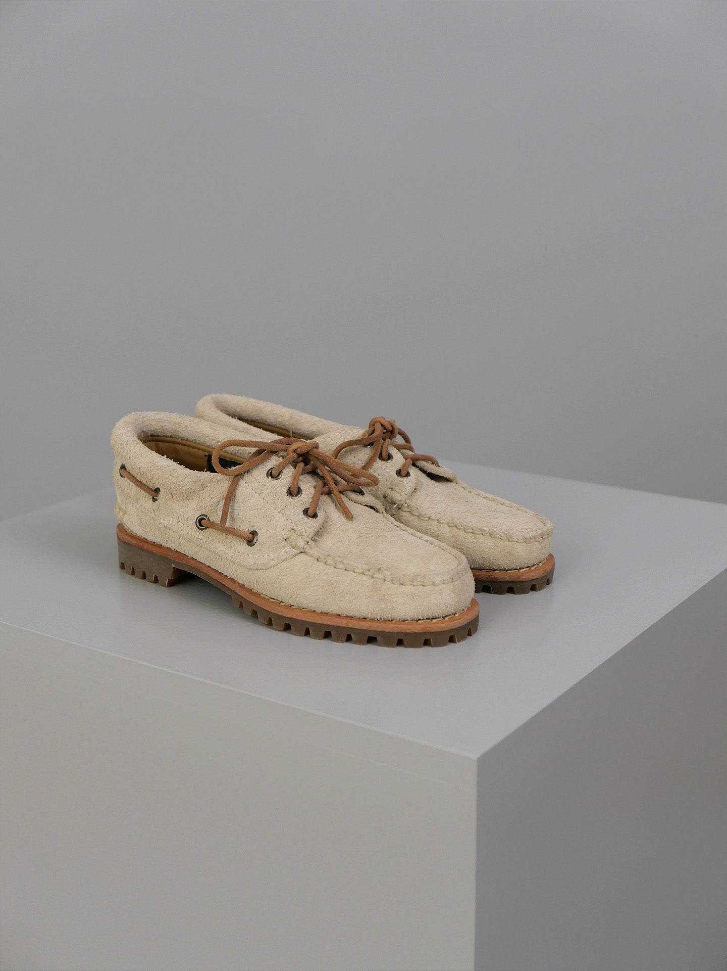 Noreen Boat Shoe - Natural Suede