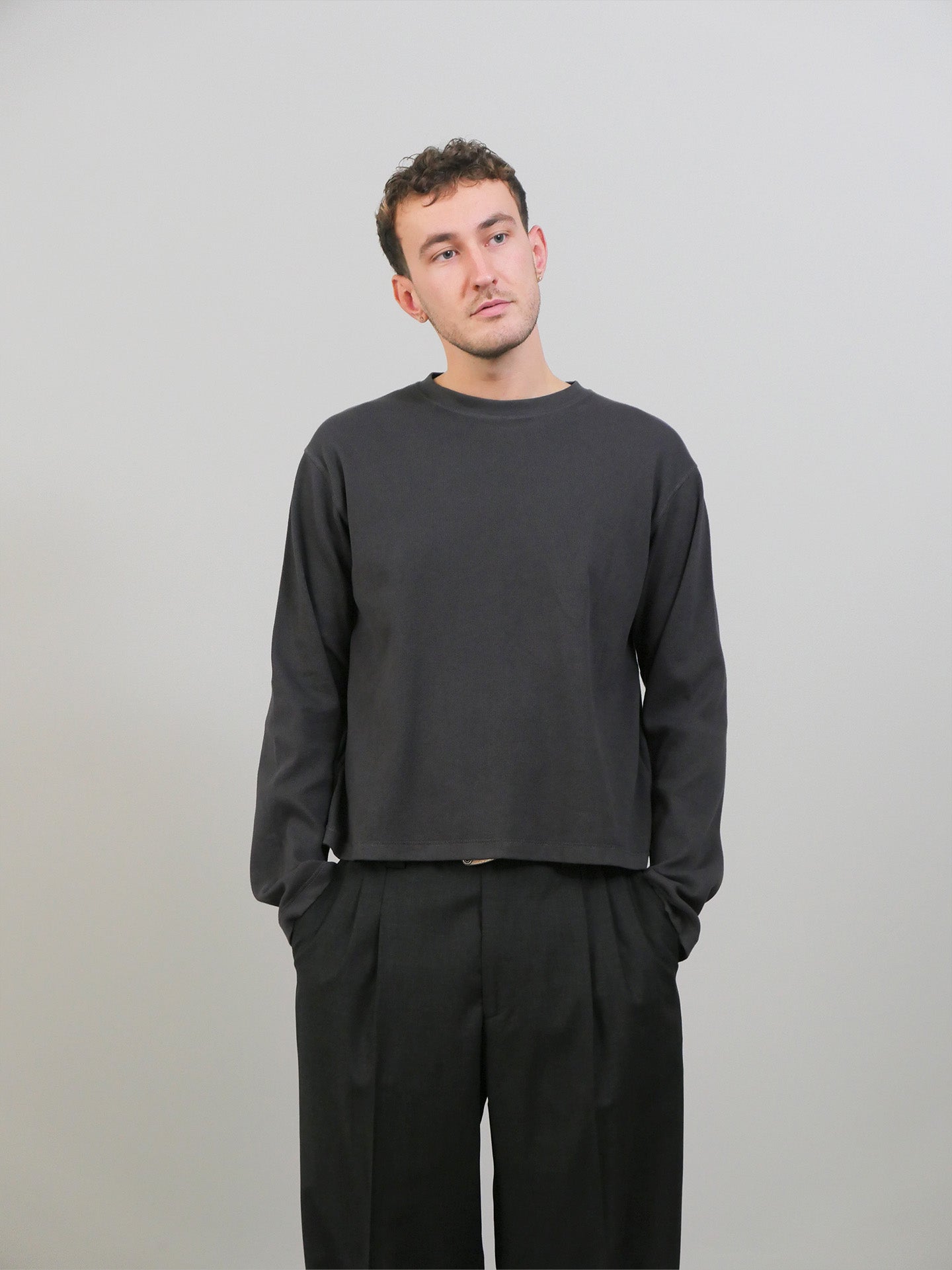 Pass Longsleeve - Dark Grey Rib