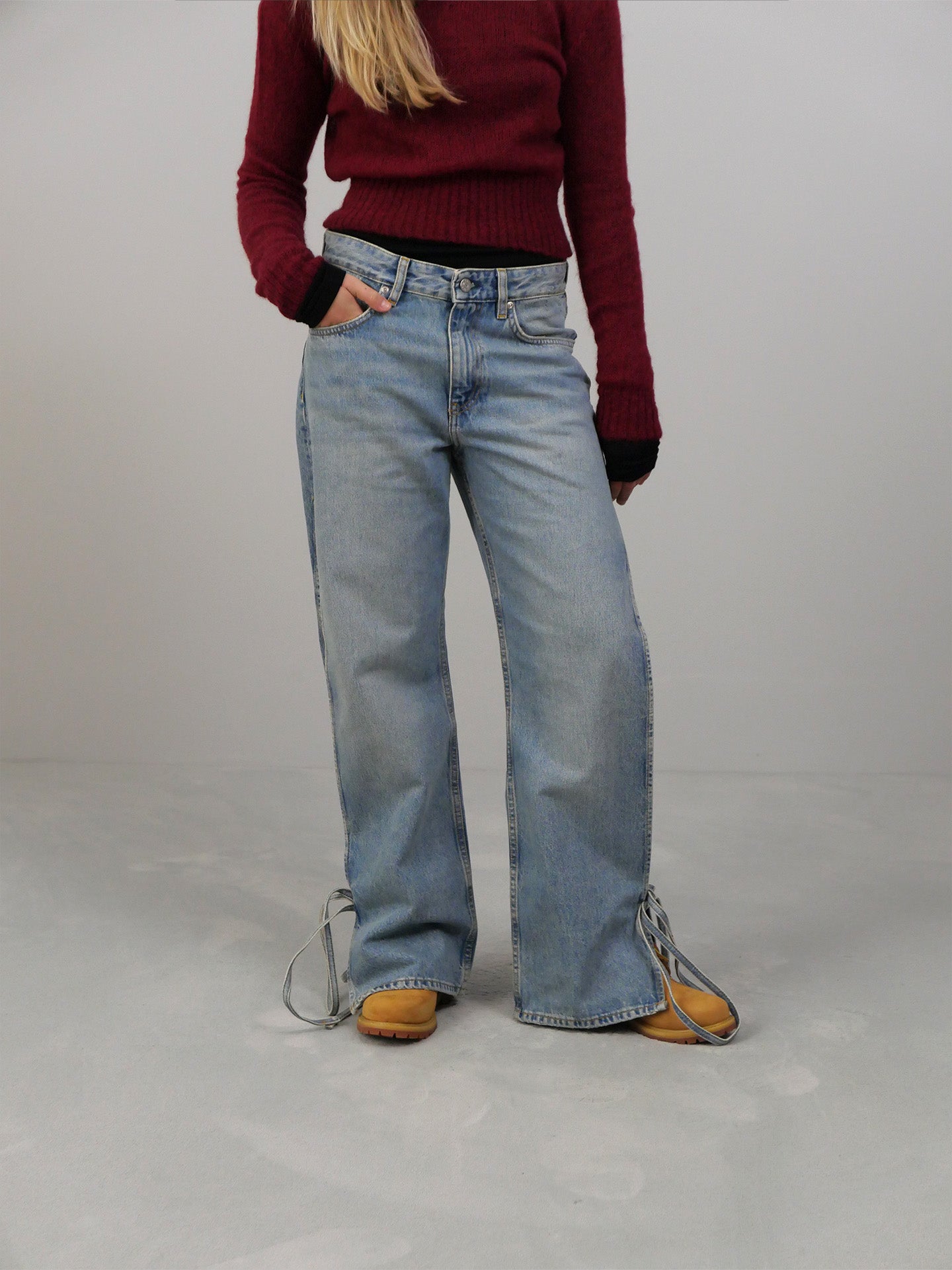 Baggy String Jeans - Wash