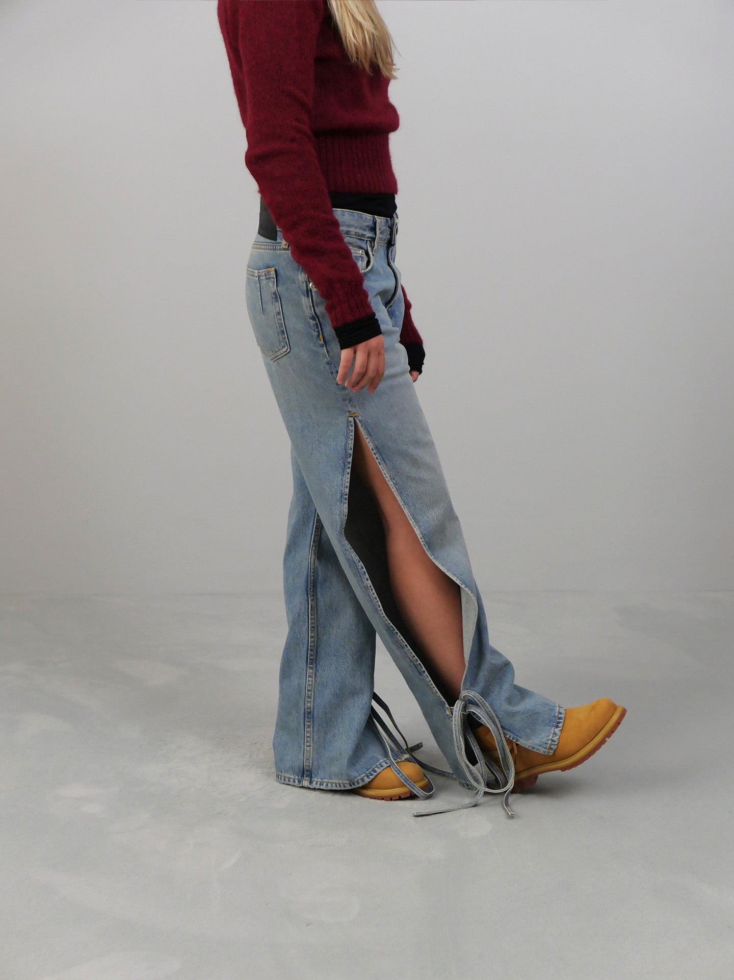 Baggy String Jeans - Wash